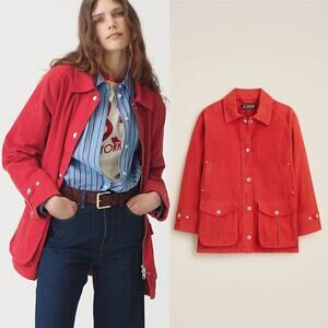 J.CREW Broken In Brushed Chino Corduroy Collar Barn Jacket Size S